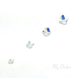 72 pcs Swarovski 5328 / 5301 Mixed Sizes in 3mm 4mm 5mm 6mm Xilion Bicone Beads CRYSTAL AB (001 AB)
