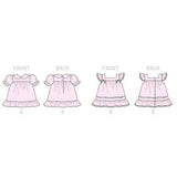 KWIK-SEW PATTERNS Kwik Baby Dress Sewing Patterns by Ellie Mae Designs, Sizes XXS-L