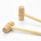 12 Pieces Wooden Crab Mallets Seafood Lobster Shellfish Cracker Wood Hammers for DIY Craft