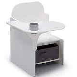 Delta Children MySize Chair Desk with Storage Bin, Bianca White