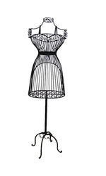 onlymannequins Female Steel Wire Mannequin Dress Form 36"21"40" on Decorative Stand (0003 BLK)