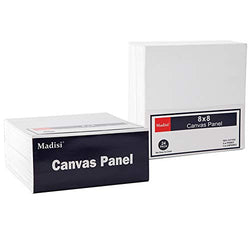 Madisi Painting Canvas Panels 48 Pack, 8X8，Classpack Paint Canvas