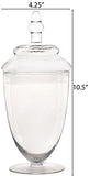 Mantello Decor Glass Apothecary Jars (Clear, Small, Set of 3)