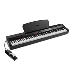 Alesis Prestige Artist - 88 Key Digital Piano with Full Size Graded Hammer Action Weighted Keys, Multi-Sampled Sounds, Speakers, FX and 256 Polyphony