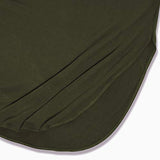 HUSKARY Womens Xs Maxi Dress Summer Casual Loose Pockets Long Dress Short Sleeve Split Olive Green Maxi Dress