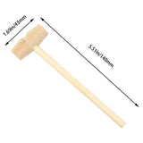 12 Pieces Wooden Crab Mallets Seafood Lobster Shellfish Cracker Wood Hammers for DIY Craft