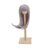 1/3 BJD with 9-10 Inch Doll Wig High Temperature Synthetic Fiber Long Straight Granny Grey Hair Wig BJD Doll Wigs for 1/3 BJD SD Doll(T3904)