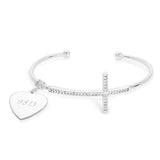 Things Remembered Personalized Pave Cross Cuff with Engraving Included