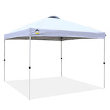 CROWN SHADES Patented 10ft x 10ft Outdoor Pop up Portable Shade Instant Folding Canopy with Carry Bag, White