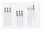 Selizo 9 Pcs Water Brush Pens with 20 Sheets Watercolor Textured Paper Pad for Travel Painting Watercolor Pencils Powdered Pigment