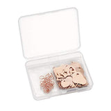 Pandahall 40pcs 8 Styles Stainless Steel Blank Stamping Tags Charms Pendants Rose Gold Initial Tag Pendants with 20pcs Jump Rings for Jewelry Making Personalized Keychain Dog Tags Pendants Supplies
