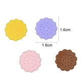 BARMI 10Pcs Miniature Round Biscuits Model Toy DIY Dollhouse Food Play Decor Kids Gift,Perfect DIY Dollhouse Toy Gift Set Coffee