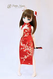 Petite Marie Japan for 1/4 Doll 16 inch 40cm MDD (Mini Dollfie Dream) BJD Dress China Long Length with Hair Ornament Red [No.0167] Clothes Only not Include Doll