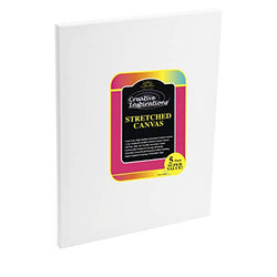 Creative Inspirations Artist Pre Stretched Canvas for Painting, 5/8in Deep, 10 oz. Double Primed Acid Free White Cotton Duck [5 Count Value Pack]- Size 10x20