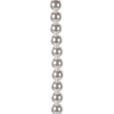 Darice Beads Oversized Pearl Strand White 18mm 7in. 10Pc Bundle with 1 Artsiga Crafts Small Bag