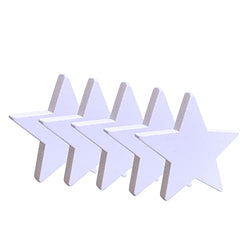 White Wooden Stars for American Flag, 102 Pcs Wood Star Cutouts 1-1/2 inch by 3/16 inch for Crafts, July 4th Independence Day, Christmas (White Wooden Stars)