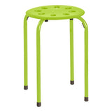Norwood Commercial Furniture - NOR-1101AC-SO - Assorted Color Stacking Stools - Stackable Stools for Kids and Adults - Flexible Seating for Home, Office, Classrooms - Plastic/Metal 17.75" (Pack of 5)