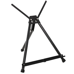 U.S. Art Supply 15" to 21" High Adjustable Black Aluminum Tabletop Display Easel (Pack of 3) - Portable Artist Tripod Stand with Extension Arm Wings, Folding Frame - Holds Canvas Paintings Books Signs