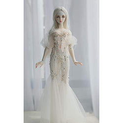 YIFAN 1/3 BJD Doll Clothes, Ball Jointed Doll Wedding Dress, DIY Makeup Doll Accessories Toys, Best Gift for Kids/Girls - Transparent