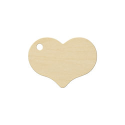 Wooden Heart Tags, 2-5/16" - Bag of 25