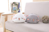 35-65 Kawaii Lying Cat Plush Toys Stuffed Cute Cat Doll Lovely Animal Pillow Soft Cartoon Toys for Children Girls (Grey Close Eyes,35cm)