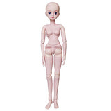 UCanaan Customized 1/3 BJD Doll, 19 Joints Nude SD Girl Doll 24 Inch Ball Jointed Dolls Female Body + Basic Makeup for DIY Dolls(Brown Eyes)