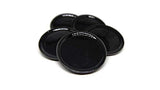 5 Black Cearmic Plate Dish Bowl Dollhouse Miniatures Food Kitchen Size M by 1 Shop for You No 36