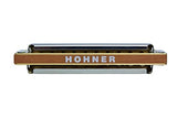 Hohner Marine Band Harmonica Key of C with Hard Case, Mini Harmonica Necklace and Juliet Music Polishing Cloth (C Bundle)