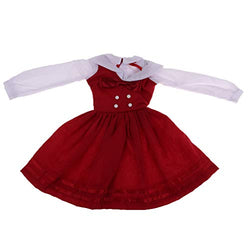 B Blesiya 1/3 BJD Elegant Wine Red Dress Skirt for LUTS Supper Dollfie DOD SD Dolls Clothes Accessories