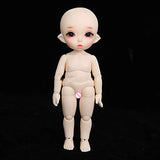 GHDE& 1/8 Girl BJD Doll SD Doll 15.5 cm 6 inches Movable Joint Hair Accessories Makeup Gift Collection Christmas Decoration Fashion Handmade Doll Pukifee Nanuri,White Skin
