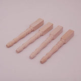 BARMI 4Pcs 1/12 Doll House Wooden Miniature Table Chair Bed Legs Furniture Accessory,Perfect DIY Dollhouse Toy Gift Set B