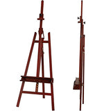MEEDEN Walnut Large Painters Easel Adjustable Solid Beech Wood Artist Easel, Studio Easel for Adults with Brush Holder, Holds Canvas up to 48"