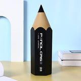 LANZON Pencil Shaped Pen Holder for Desk | Dustproof Desktop Organizer Case | Makeup Brushes Holder | Cosmetic Brush Storage (Black)