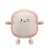 YUESUO Toast Sliced Bread Stuffed Pillow Cotton Food Sofa Pillow Cute Bread Toy for Kids Small Sliced Bread (Pink Bread)