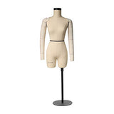 DE-LIANG Half Scale Dress Form 1/2 Soft arms for Sewing, Female Dress Form 1:2 Cotton Fabric Fully pinnable (NOT Adult Size 30cm) Sewing arm Long Sleeve Draping Mannequin Hand, 1 Pair