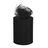 Tulle Roll Spool Fabric for Sewing, Table Skirt and Wedding Decoration,Many Colors Available, 6 Inches by 100 Yards! (Black)