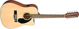 Fender CD-60SCE Right Handed 12 String Acoustic-Electric Guitar - Dreadnaught Body - Natural