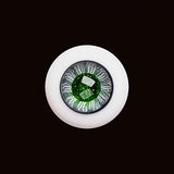 HMANE BJD Dolls Eyes, 14mm Glass Truffle Green Eyeball for 1/4 1/6 BJD Dolls (No Doll)
