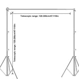 Stainless Steel Backdrop Stand 9.5ftx10ft Photo Video Studio Adjustable Background Support Stands for Portrait & Studio Photography, Photoshoot, Parties, Baby Shower, Birthday, Wedding