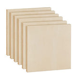 XCRUI 6Pcs 8" x 8" Wood Panels,Unfinished Wood Cradled Painting Panel Boards,Wood Canvas Board Blank for Craft, Drawing, Painting, Pouring