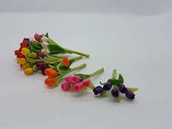 10 Pieces Miniature Tulip Flower clay Dollhouse Fairy Garden Mini Plant Trees Artificial Flower Tiny Orchid #16