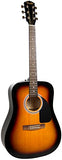 Fender FA-115 Dreadnought Acoustic Guitar - Sunburst Bundle with Hard Case, Tuner, Strings, Strap, and Picks