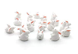 Easy 99 Mini Animals Miniature Figurines Animals Model Fairy Garden Miniature Moss Landscape DIY Terrarium Crafts Ornament Accessories for Home Décor (Rabbit, Pack of 20)