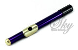 Sky Purple Lacquer Gold Keys Open Hole C Flute with 1 Year Manufacturer Warranty, Guarantee Top Quality Sound with Lightweight Case, Cleaning Rod, Cloth, Joint Grease and Screw Driver