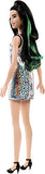 Barbie Fashionistas Doll with Green Streaks in Long Brunette Hair, Wearing Glittery Tank Dress and Accessories, for 3 to 7 Year Olds