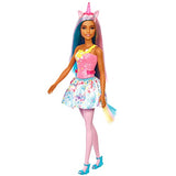 Barbie Dreamtopia Unicorn Doll (Blue & Pink Hair), with Skirt, Removable Unicorn Tail & Headband, Toy for Kids Ages 3 Years Old and Up