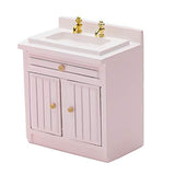 yuye-xthriv 1/12 Cabinet Counter Sink Counter Model Mini Doll House Kitchen Play Cabinets Cooking Table Sink Counter Model Toy C