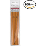 Wood Cased Bulk HB #2 Graphite Pencils – Unsharpened Pencils in Bulk Packs (500 Pencils)