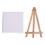 Vencer Artists 3"x3" Mini Canvas & 5" Mini Easel Set Painting Craft Drawing - Set Contains: 12 Mini Canvases & 12 Mini Easels