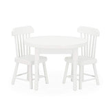 Odoria 1:12 Miniature Round Table and Chairs Dining Room Set Dollhouse Kitchen Furniture Accessories